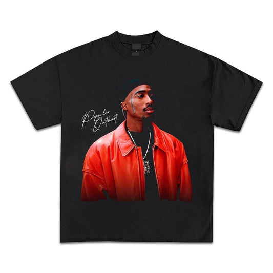 Tupaccc Graphic Tee, Retro 90s Style Statement Shirt