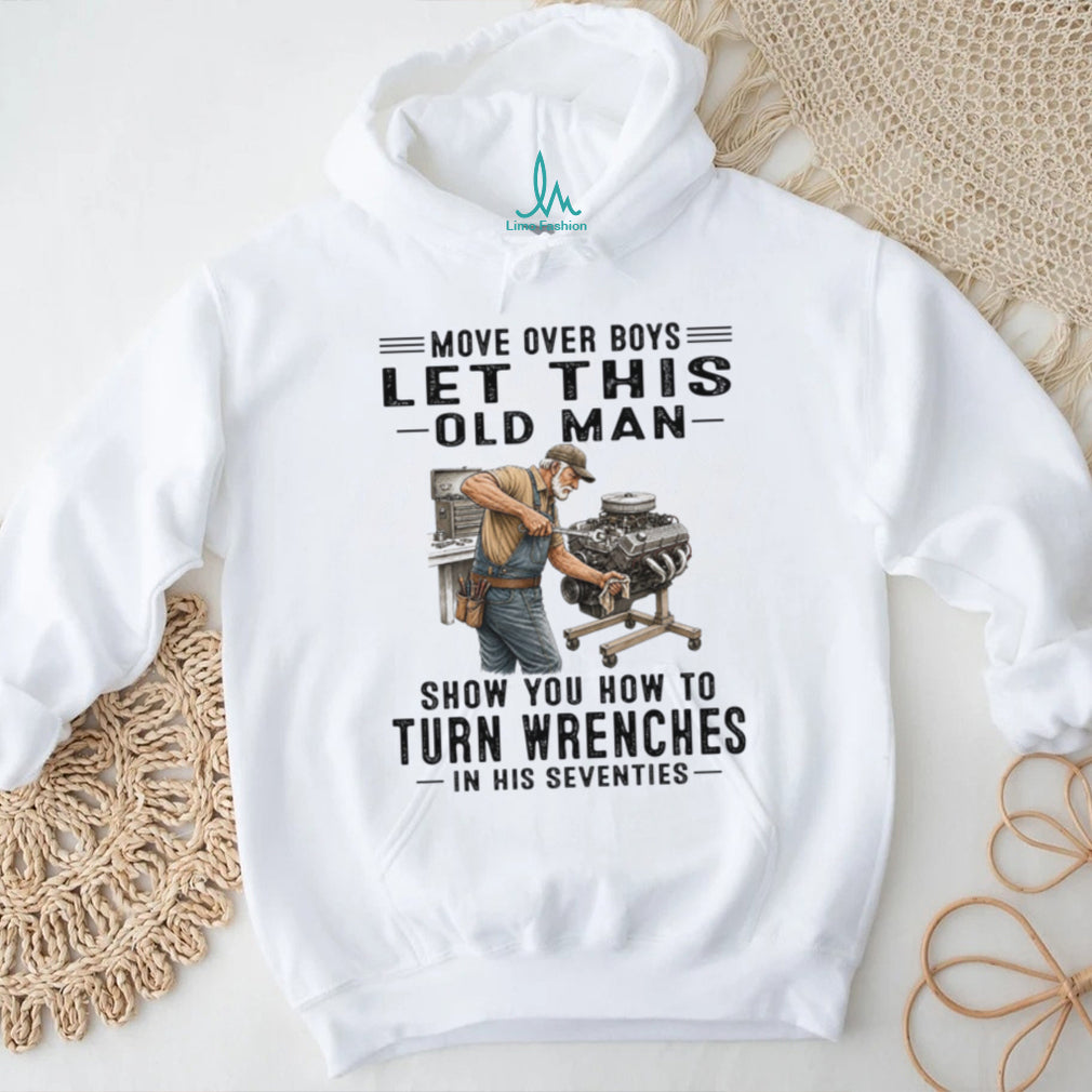 Turn Wrenches Old Man Mechanic Garage Shirt