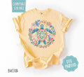 Turtle Comfort Colors Shirt, Cute Beach Tshirt, Trendy Summer Floral Tee, Gift for Her Hoodie, Sweatshirt | PureTeeCo.com
