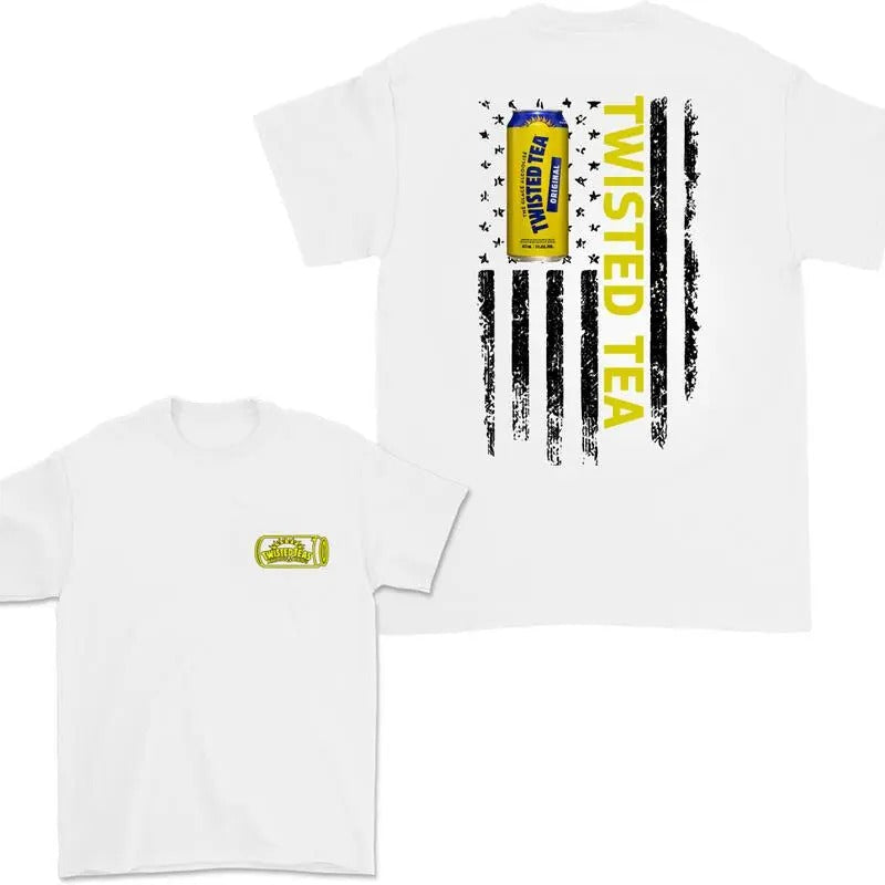 Twisted Tea Logo Flag 2-sided Tshirt, Twisted TeaLight Full Color For Men And Women Tshirt, Independence Day Shirt...