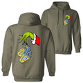 Twisted Tea The Grin Hand Holding Twisted Tea Cans Green Guy Christmas Season 2 Sided Graphic Printed Unisex Classic...
