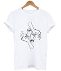 Two Faces One Line Drawing T-Shirt Hoodie, Sweatshirt | PureTeeCo.com