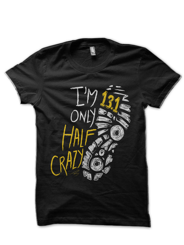 Half Marathon Runner Running 13.1 Only Half Crazy T-Shirt Hoodie, Sweatshirt | PureTeeCo.com