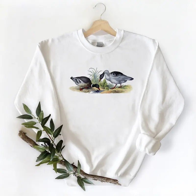 Two ducks looking for food Unisex Tshirt Sweatshirt Hoodie, for duck Hunting Season, husbands and Mallard duck lovers