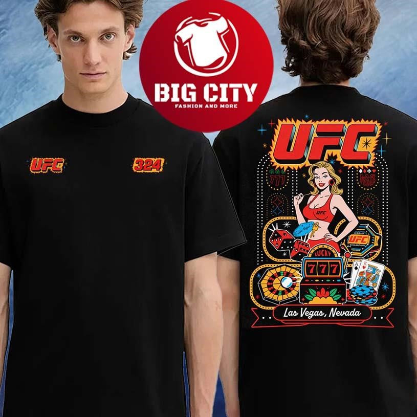 UFC 324 Old Vegas At T-Mobile Arena In Las Vegas Nevada On January 24 2026 Two Sided Two Shirt