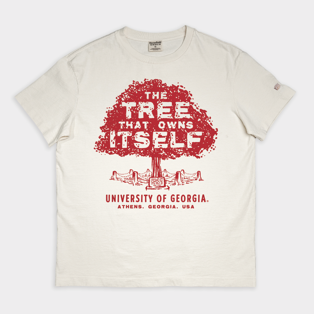 UGA "The Tree That Owns Itself" Vintage Heavyweight Tee Style001 Hoodie, Sweatshirt | PureTeeCo.com (Image 1)