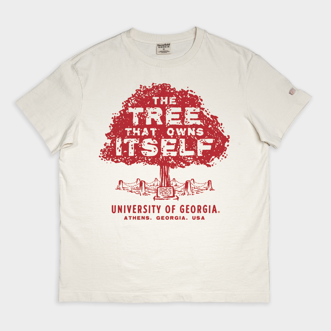 UGA "The Tree That Owns Itself" Vintage Heavyweight Tee Style001 Hoodie, Sweatshirt | PureTeeCo.com (Image 1)