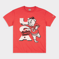 Georgia Bulldogs Football "Hunker Down" Vintage Heavyweight Tee Style001 Hoodie, Sweatshirt | PureTeeCo.com (Image 1)