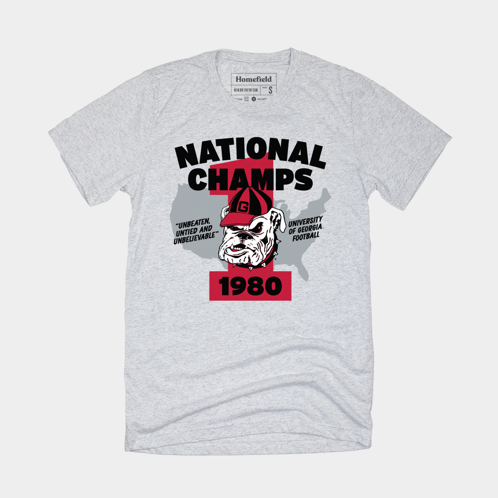 Retro Georgia 1980 National Champs T-Shirt Hoodie, Sweatshirt | PureTeeCo.com
