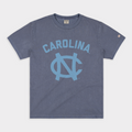 UNC Retro Lockup Logo Vintage Heavyweight Tee Hoodie, Sweatshirt | PureTeeCo.com (Image 1)