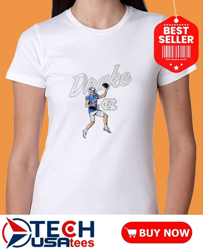 UNC Football Drake Maye Finger Roll Pro shirt