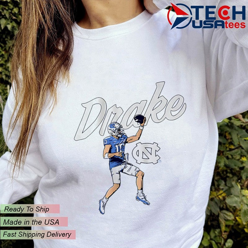 UNC Football Drake Maye Finger Roll Pro shirt
