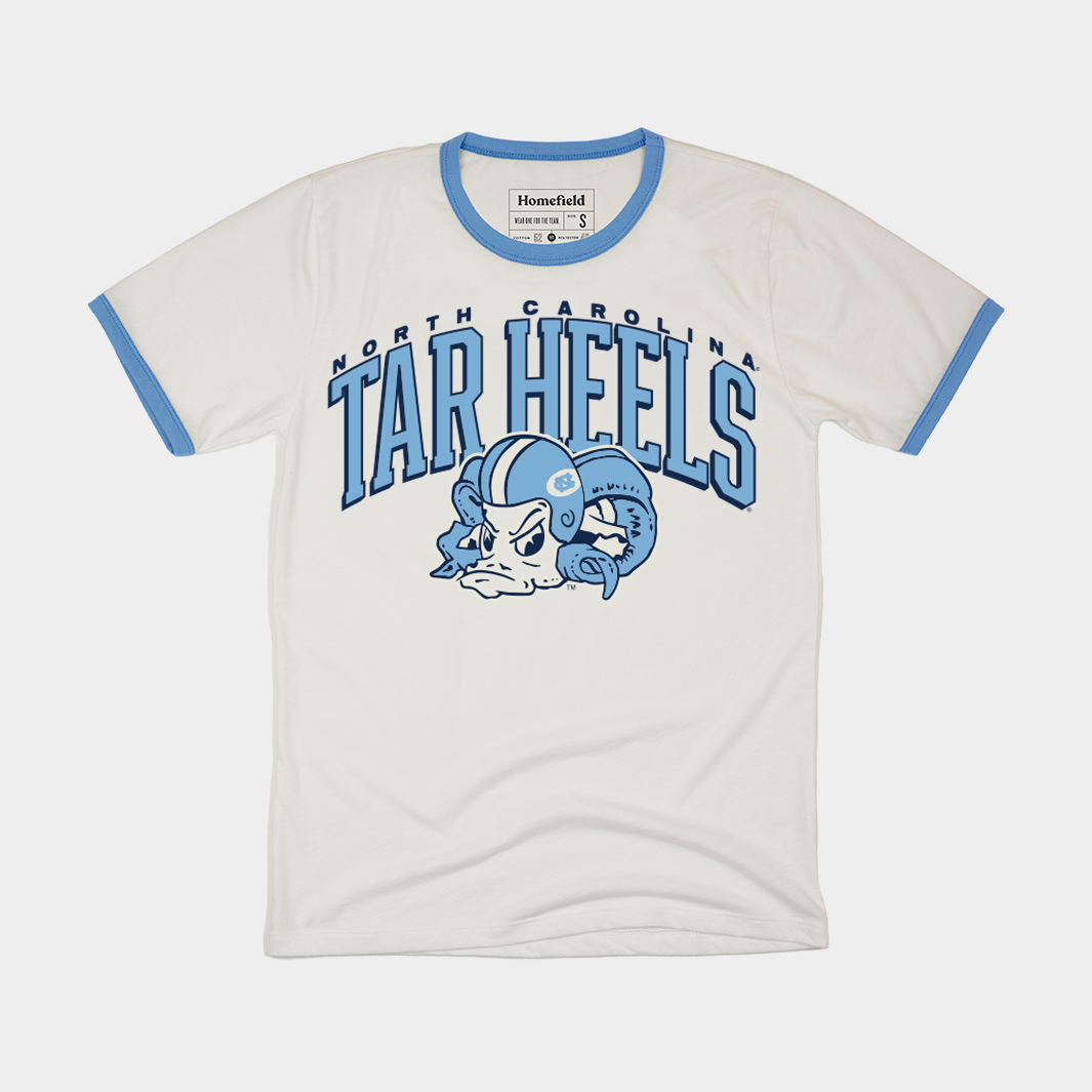 UNC Tar Heels Retro Ringer Tee Hoodie, Sweatshirt | PureTeeCo.com (Image 1)