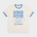 UNC Tar Heels Big Four 1977 Champs Ringer Tee Hoodie, Sweatshirt | PureTeeCo.com (Image 1)