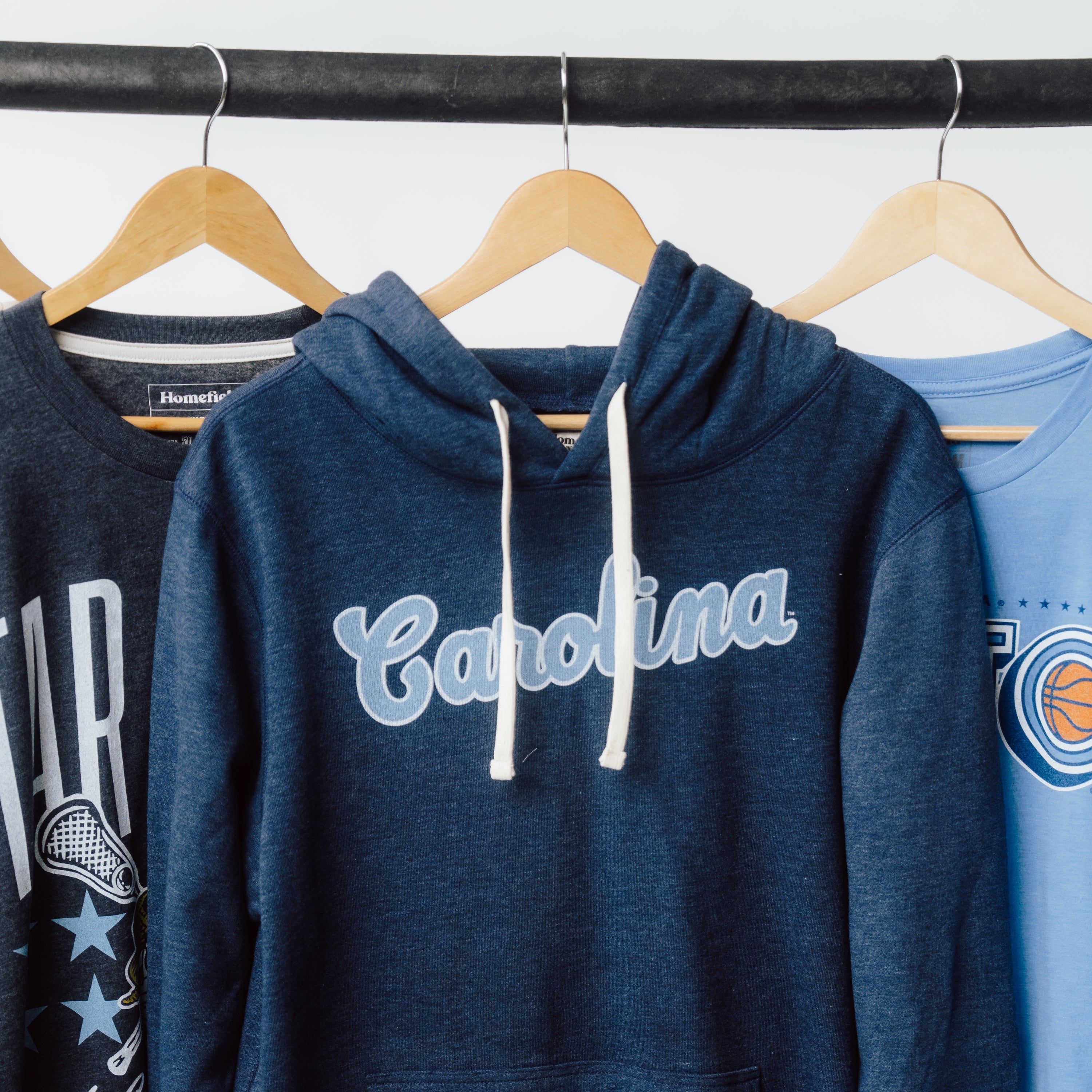 UNC Tar Heels Carolina Script Hoodie T-Shirts, Sweatshirt | PureTeeCo.com (Image 2)