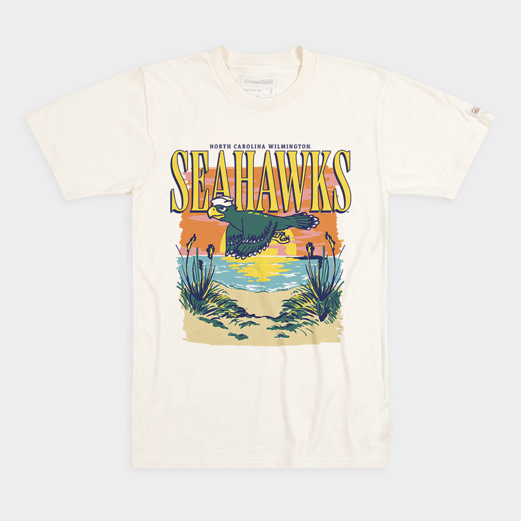 UNC Wilmington Seahawks Throwback Tee Hoodie, Sweatshirt | PureTeeCo.com (Image 1)