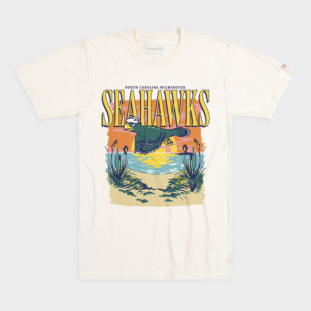 UNC Wilmington Seahawks Throwback Tee Hoodie, Sweatshirt | PureTeeCo.com (Image 1)