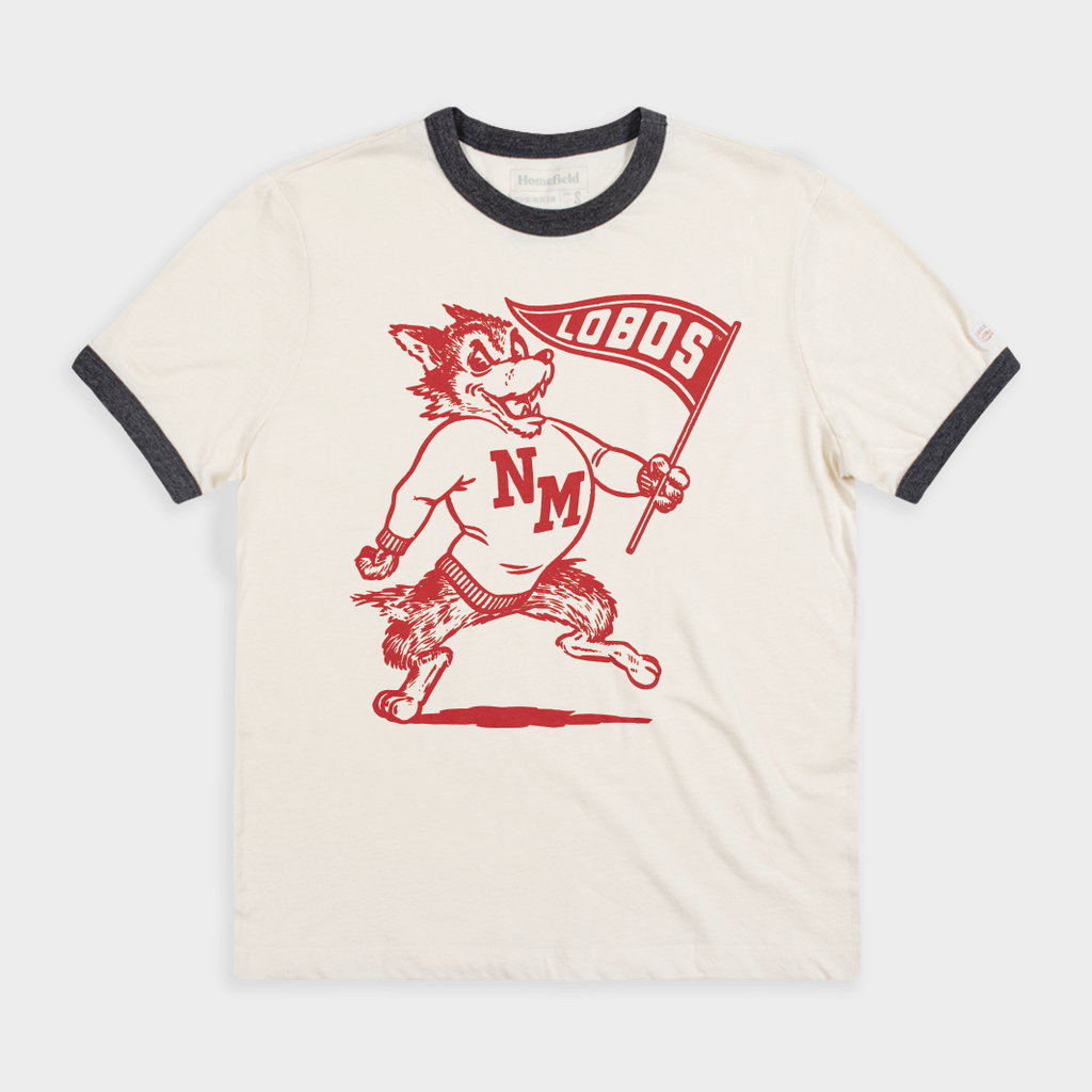 Vintage New Mexico Lobos Mascot Ringer Tee Style001 Hoodie, Sweatshirt | PureTeeCo.com