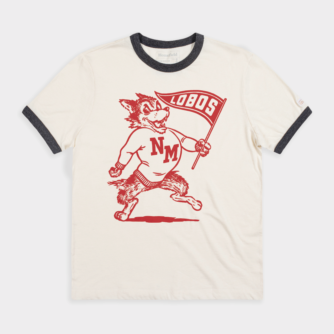 Vintage New Mexico Lobos Mascot Ringer Tee Style001 Hoodie, Sweatshirt | PureTeeCo.com