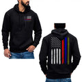 US Thin Red Blue Green Line Flag Hoodie Sweatshirt Firefighter Police Army Cotton Fabric T-Shirts | PureTeeCo.com