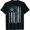 USA Flag Best Dog Dad Ever American Puppy Lover Paw T-Shirt Made in USA Hoodie, Sweatshirt | PureTeeCo.com
