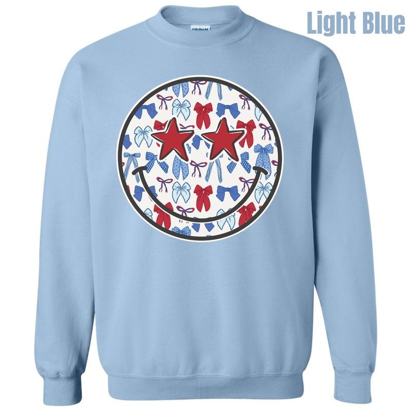 USA Ribbon Happy Face Sweatshirt 'NLB' T-Shirts, Hoodie | PureTeeCo.com