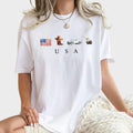 USA Shirt, America Eagle Graphic Printed Tee, America Flag Unhinged Shirt, 'Merica T-shirt, Patriotic Tee, Independence...