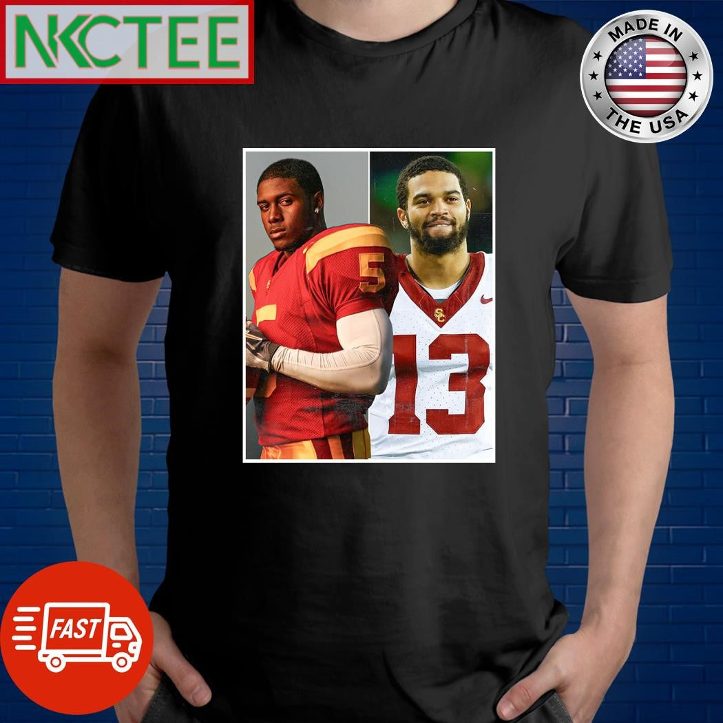 USC retired Reggie Bush’s and Caleb Williams’ jersey numbers shirt