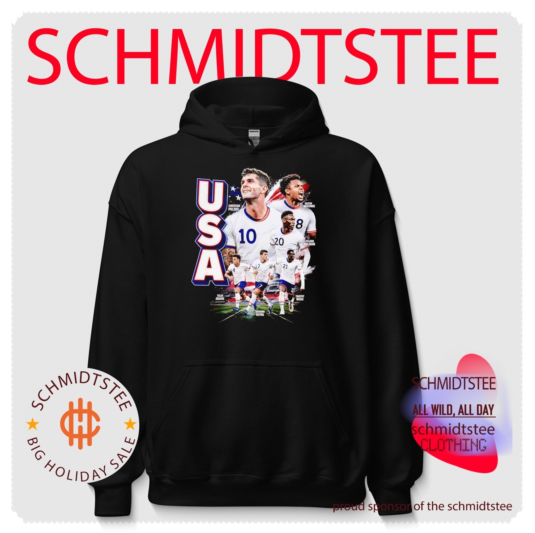 USMNT Pulisic Mckennie Balogun Adams Reyna Weah Graphic shirt