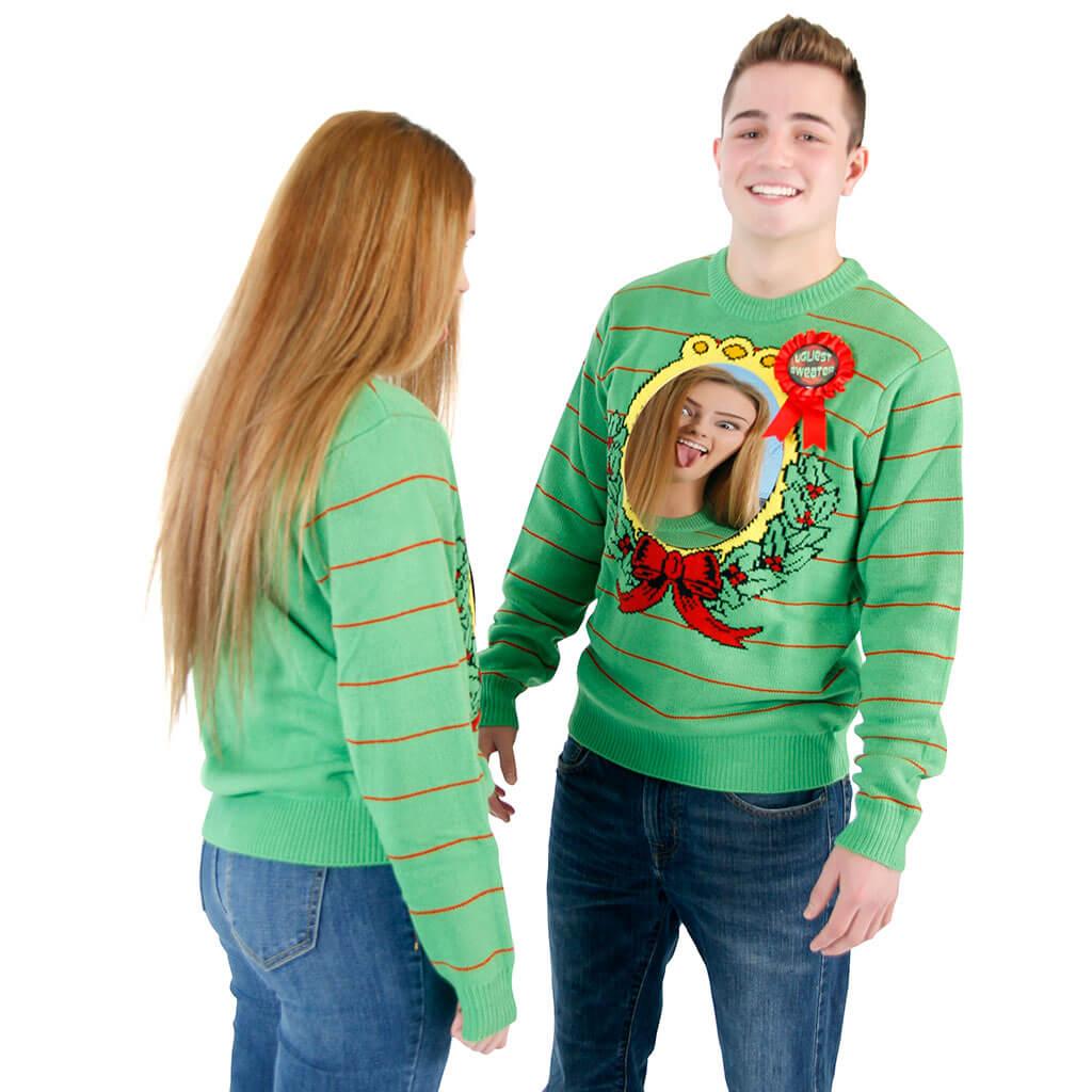 Ugliest Sweater Award Humorous Ugly Christmas Sweater (with Mirror)