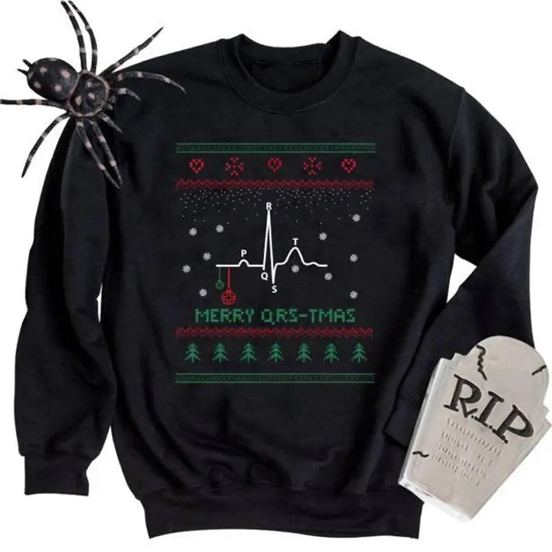 Ugly Christmas Shirt, Gift Nurse Cardiology Medical Shirt Merry Christmas Santa Gift For Fan Shirt long sleeve Hoodie,...
