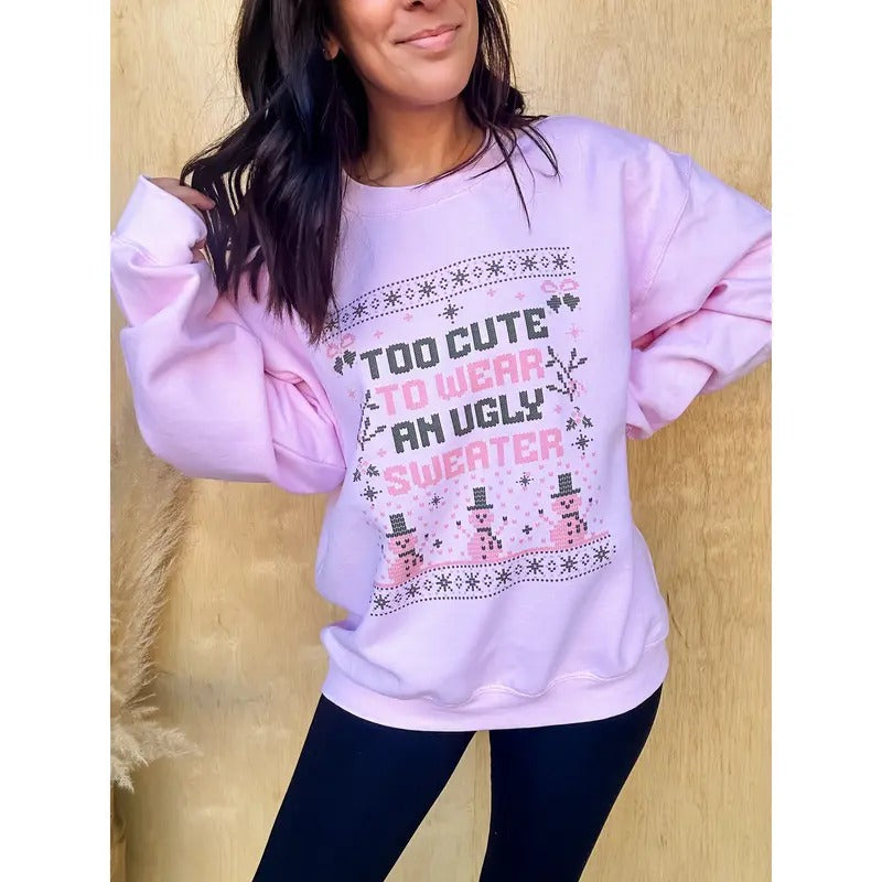 Ugly Sweater Graphic Top T-Shirts, Hoodie, Sweatshirt | PureTeeCo.com
