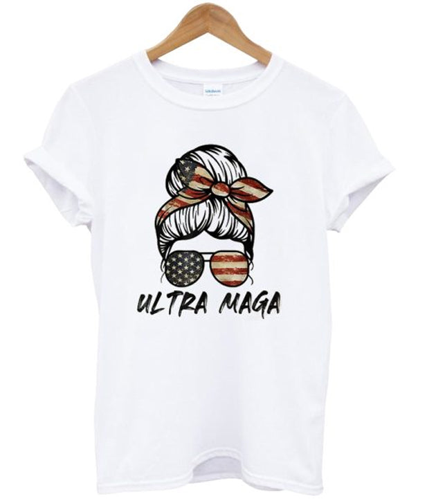 Ultra MAGA Funny Trump Biden American Flag USA Patriotic Shirt Hoodie, Sweatshirt | PureTeeCo.com