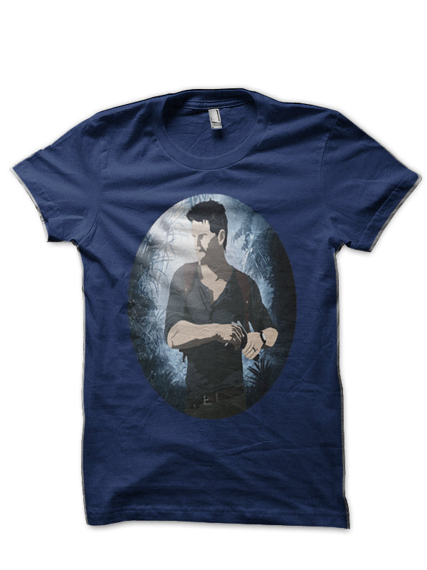 Uncharted Nathan Drake Navy Blue T-Shirt Hoodie, Sweatshirt | PureTeeCo.com