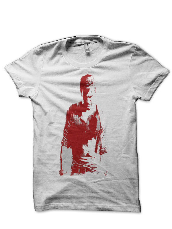 Uncharted Nathan Drake White T-Shirt Hoodie, Sweatshirt | PureTeeCo.com