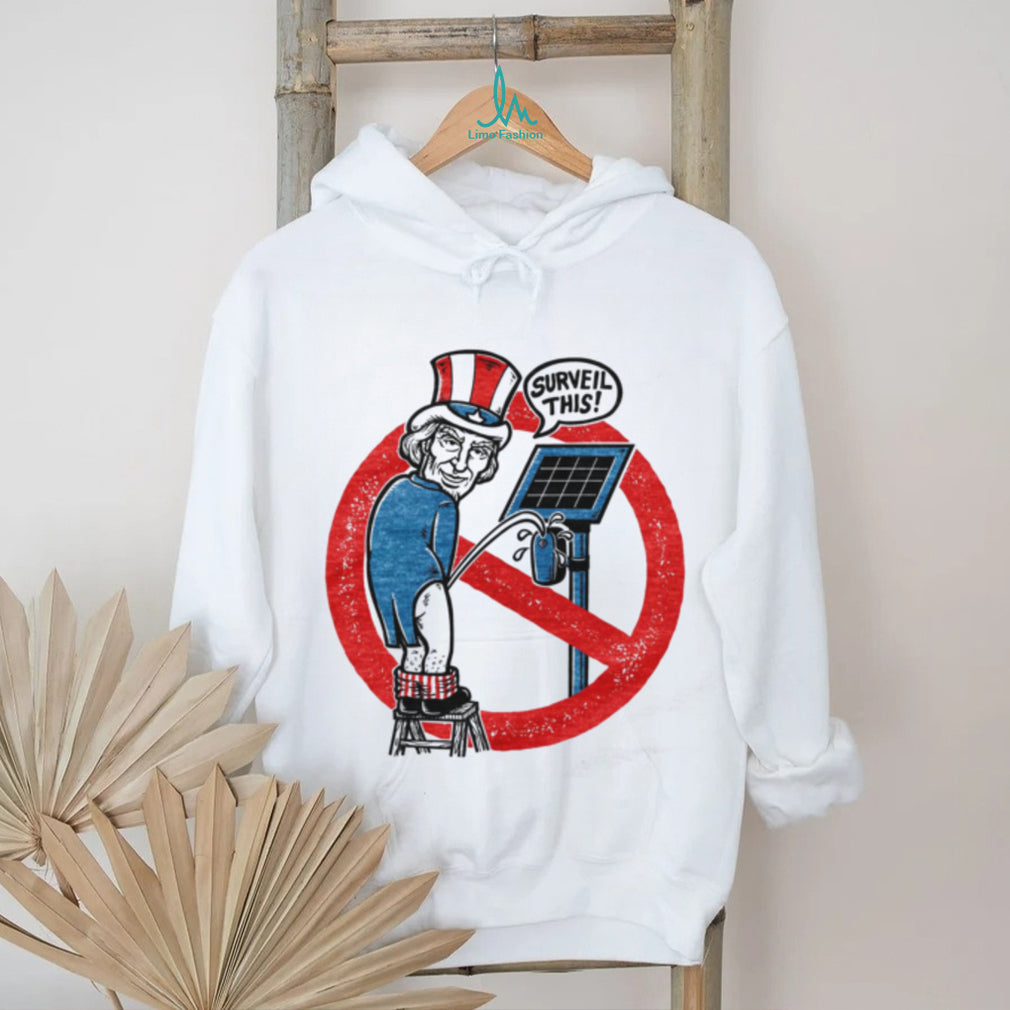 Uncle Sam Anti Surveillance Protest Freedom Graphic Shirt