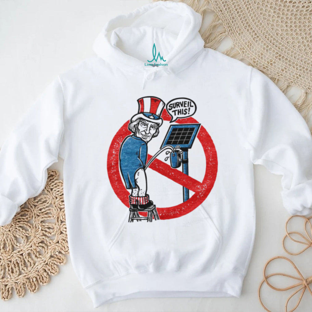 Uncle Sam Anti Surveillance Protest Freedom Graphic Shirt