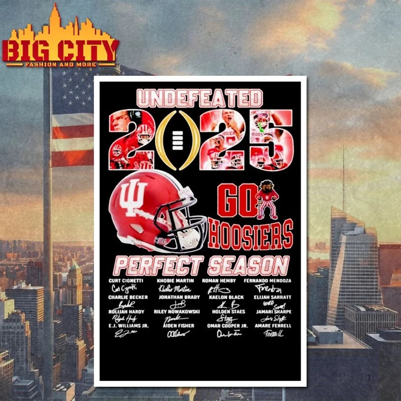 Undefeated 2025 Perfect Season Go Hoosiers Signatures shirt