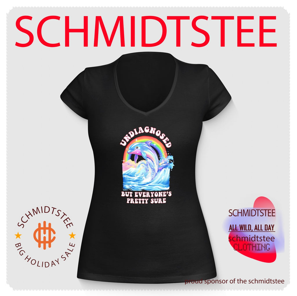 Undiagnosed but everyone’s pretty sure coloful dolphin retro shirt