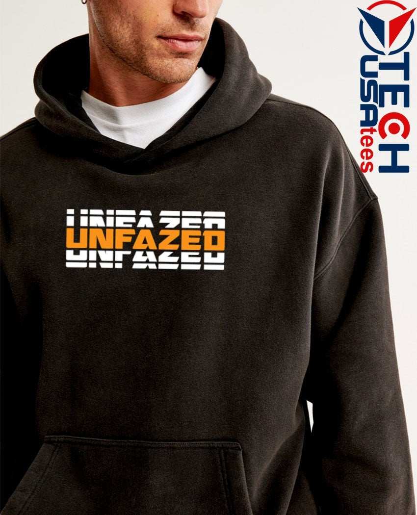 Unfazed repeat logo shirt