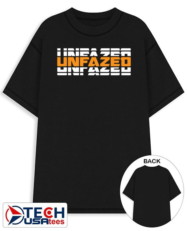 Unfazed repeat logo shirt