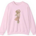 Unisex Ballerina Polo Bear Crewneck Pink Sweatshirt, Feminine Bear, Animal Sweater, Bear Lover Shirt Sweatshirt, Girlie,...