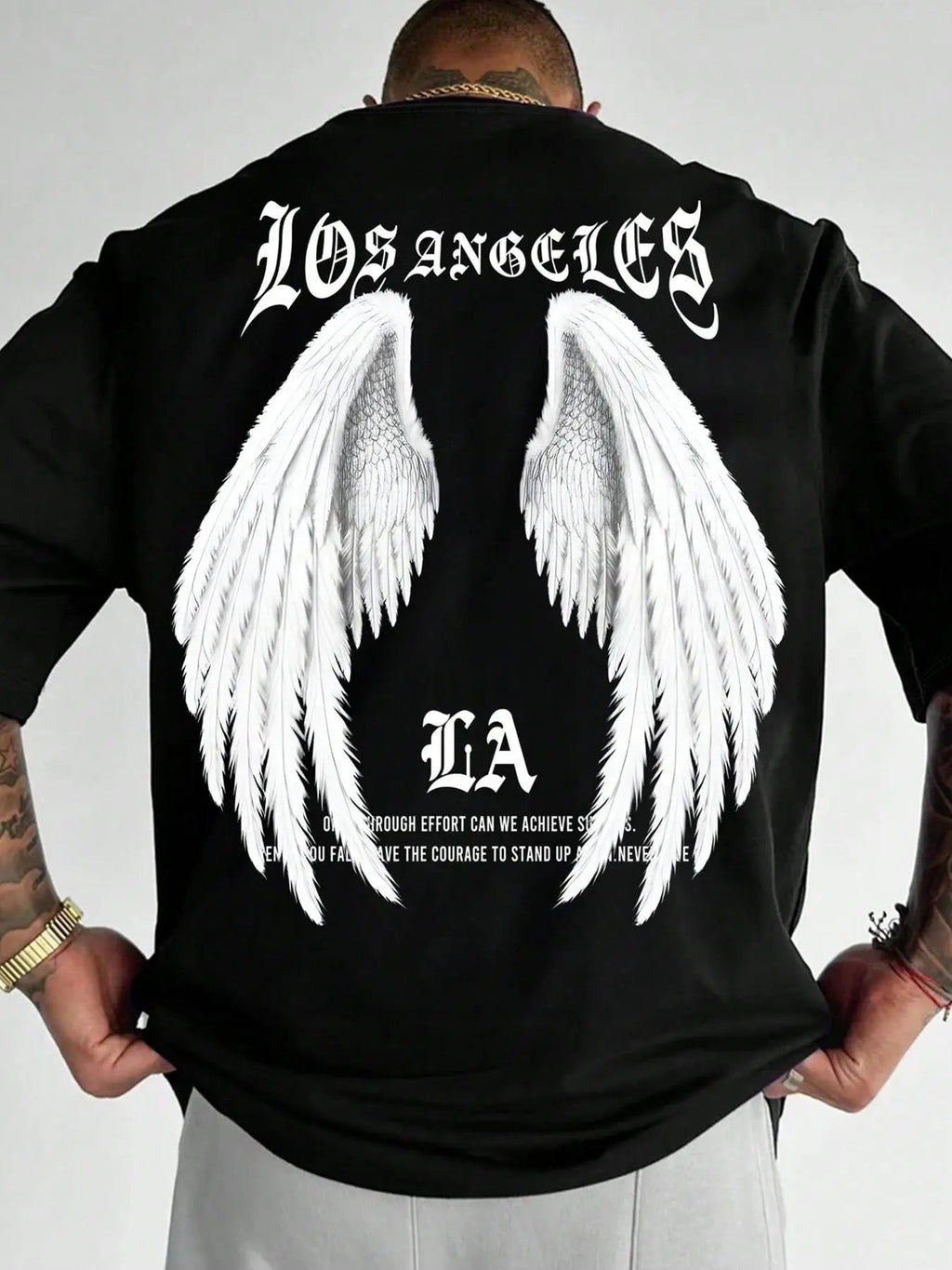 Unisex's Angel Wings & Letter Print Short Sleeve Graphic Tee, Casual Comfy T-shirt for Daily Wear, Unisex Top for All...