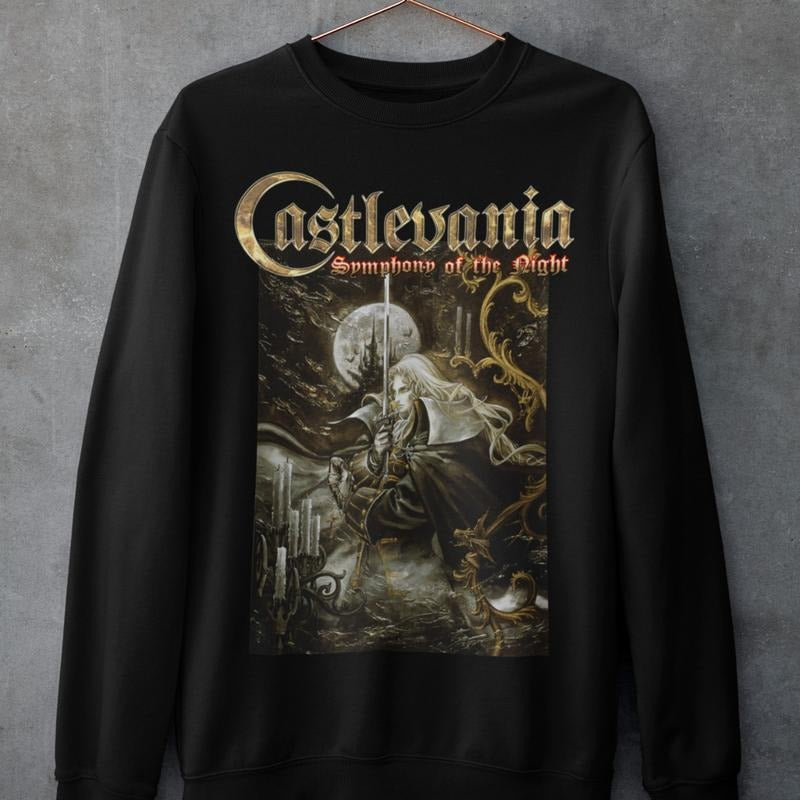 Unisex, Castlevania Alucard Sweatshirt - Castlevania, castlevania sweatshirt T-Shirts, Hoodie | PureTeeCo.com