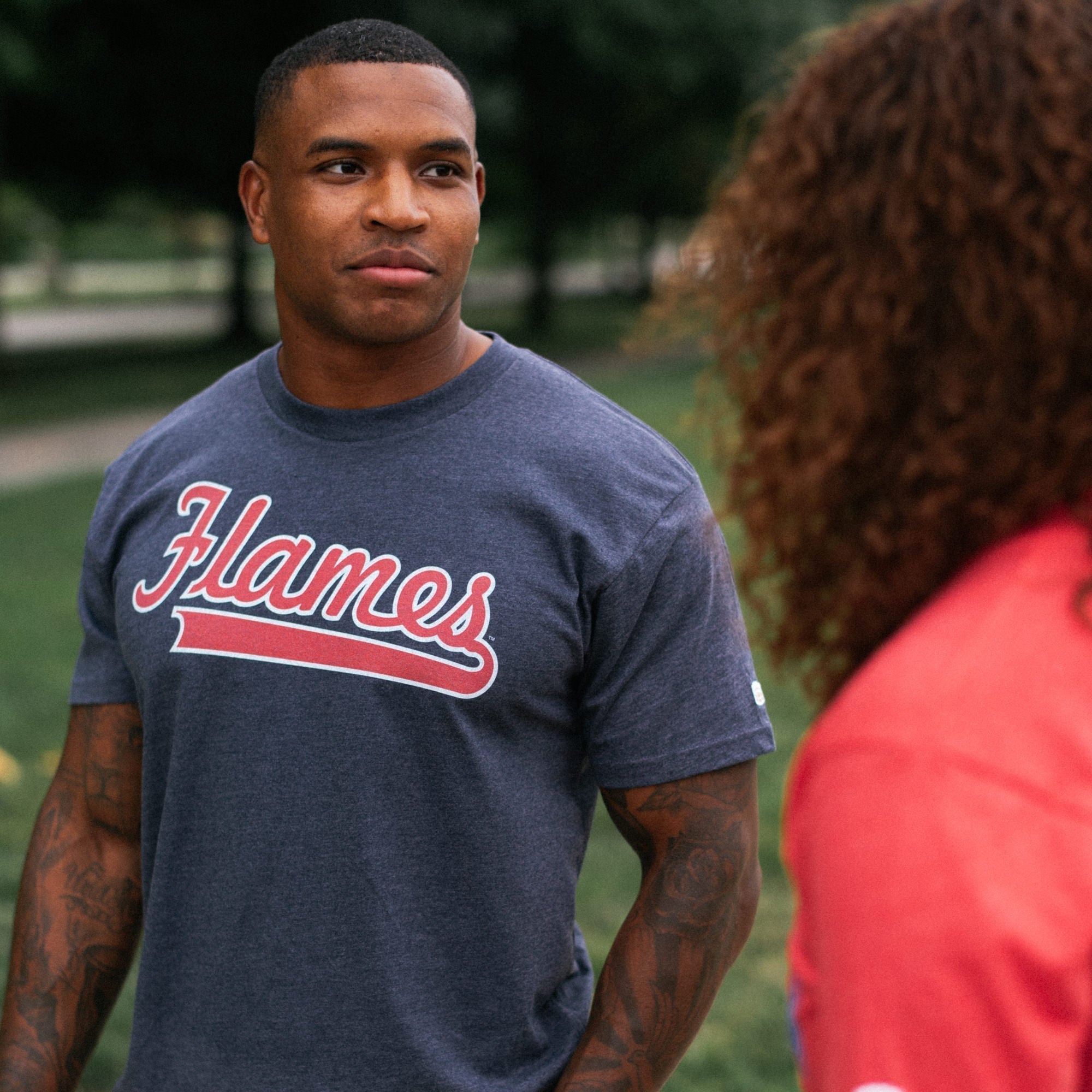 UIC Flames Script Tee Hoodie, Sweatshirt | PureTeeCo.com (Image 2)