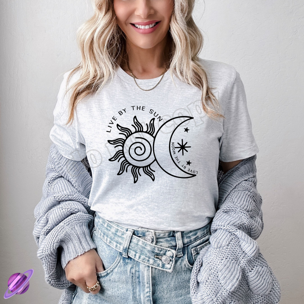 LIVE BY THE SUN TEE Hoodie, Sweatshirt | PureTeeCo.com (Image 1)