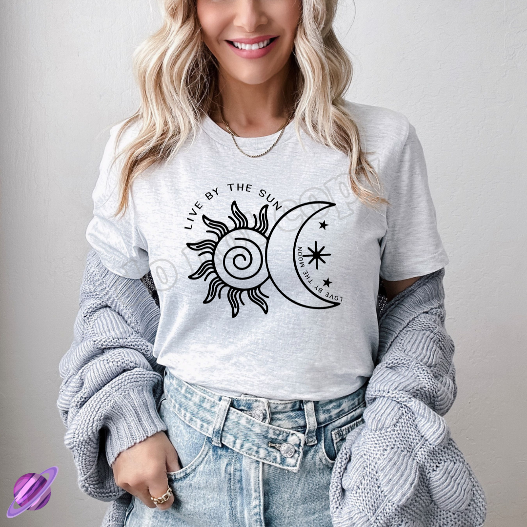 LIVE BY THE SUN TEE Hoodie, Sweatshirt | PureTeeCo.com (Image 1)