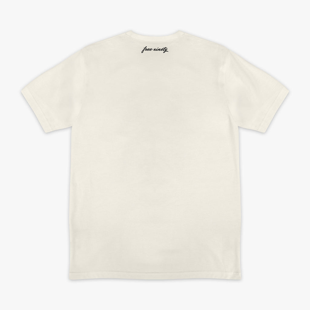Upside Down Baseball Tee - Cream/Black Hoodie, Sweatshirt | PureTeeCo.com (Image 2)