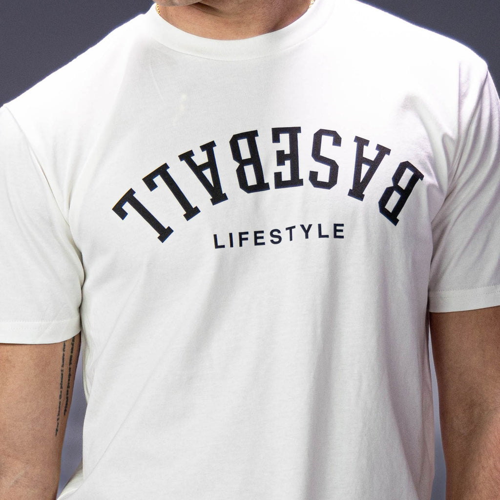 Upside Down Baseball Youth Tee - Cream/Black Hoodie, Sweatshirt | PureTeeCo.com (Image 3)