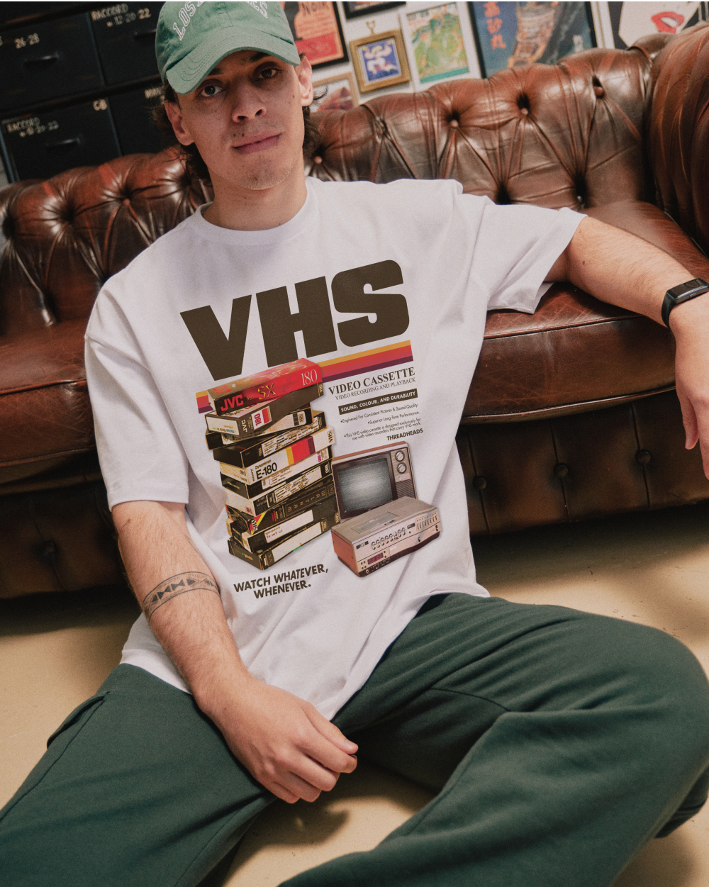 Vintage VHS Tapes T-Shirt Hoodie, Sweatshirt | PureTeeCo.com (Image 2)